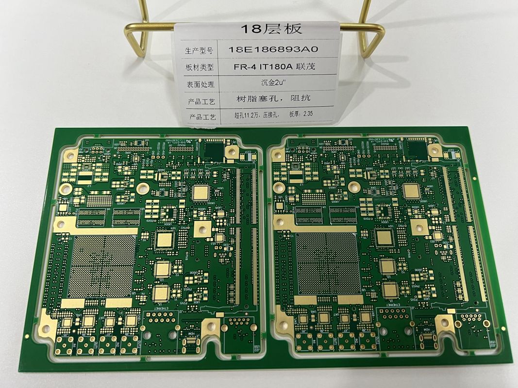 FR4 IT180 18Layers 3+N+3 HDI PCB Board prototype With Crimp Hole 3/3Mil Traces X RAY HDI quickturn ENIG পরীক্ষা করা হয়েছে
