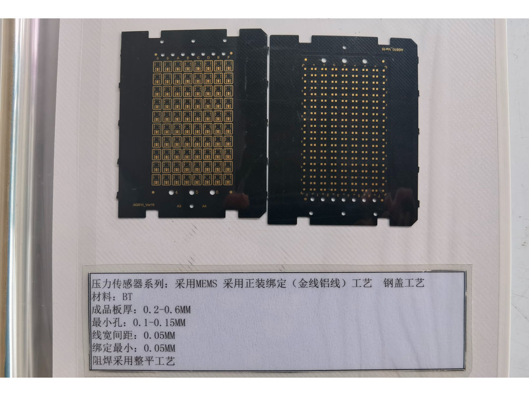 টেকসই ইলেকট্রনিক্স পিসিবি 0.2mm 1oz তামা ওজন কালো Solder মাস্ক চাপ সেন্সর পিসিবি